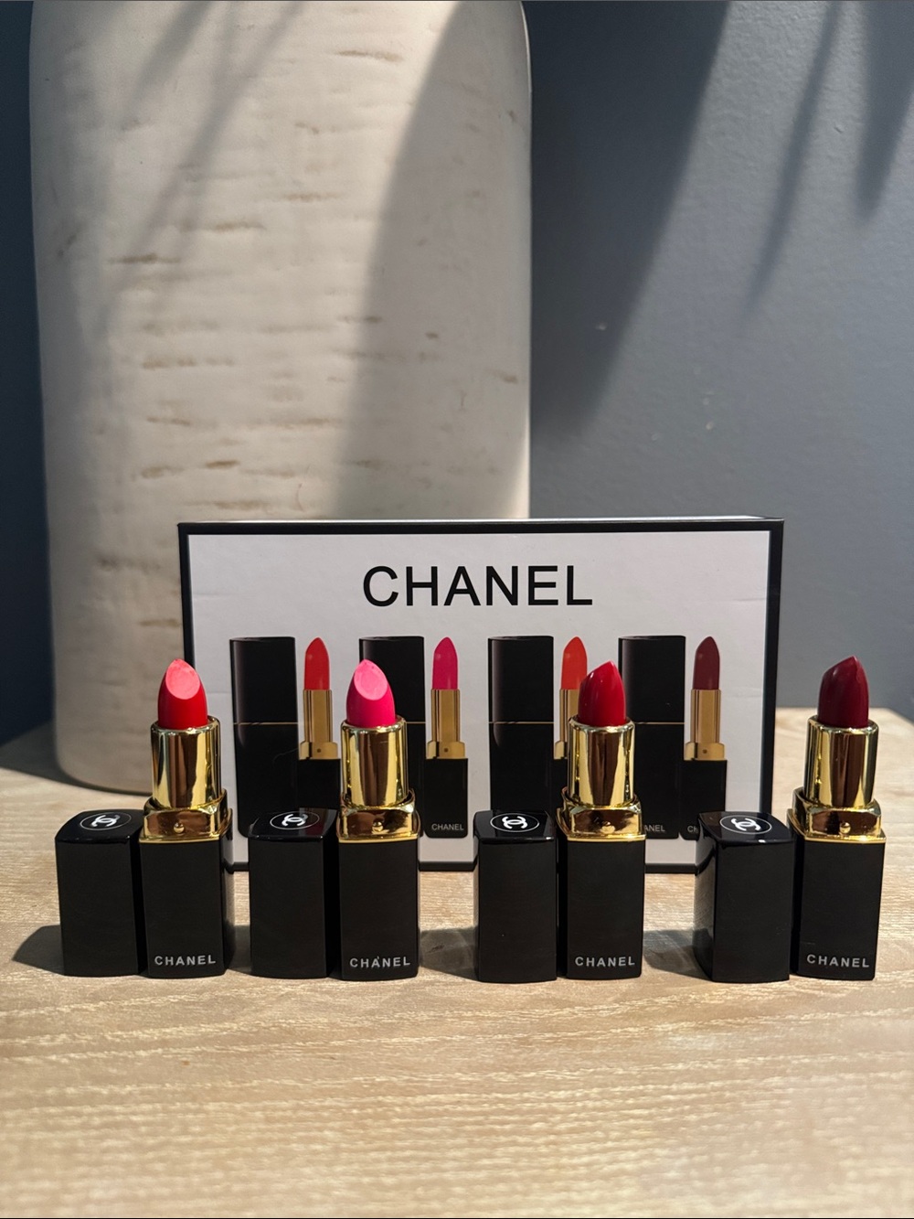 CHANEL Mini Lipstick Set — Hot Pink, Pink, Red, Deep Red, Berry